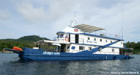 Liveaboard MV Scubacat MV Scuba Cat's spacious saloon area is equipped with a TV, video, and stereo